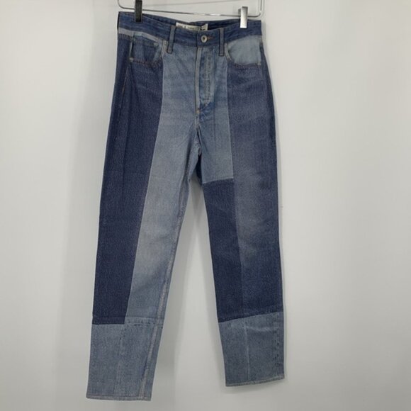 Rag & Bone Nina Miramar cigarette jeans Bryon patchwork ankle printed new 25 - Picture 1 of 4